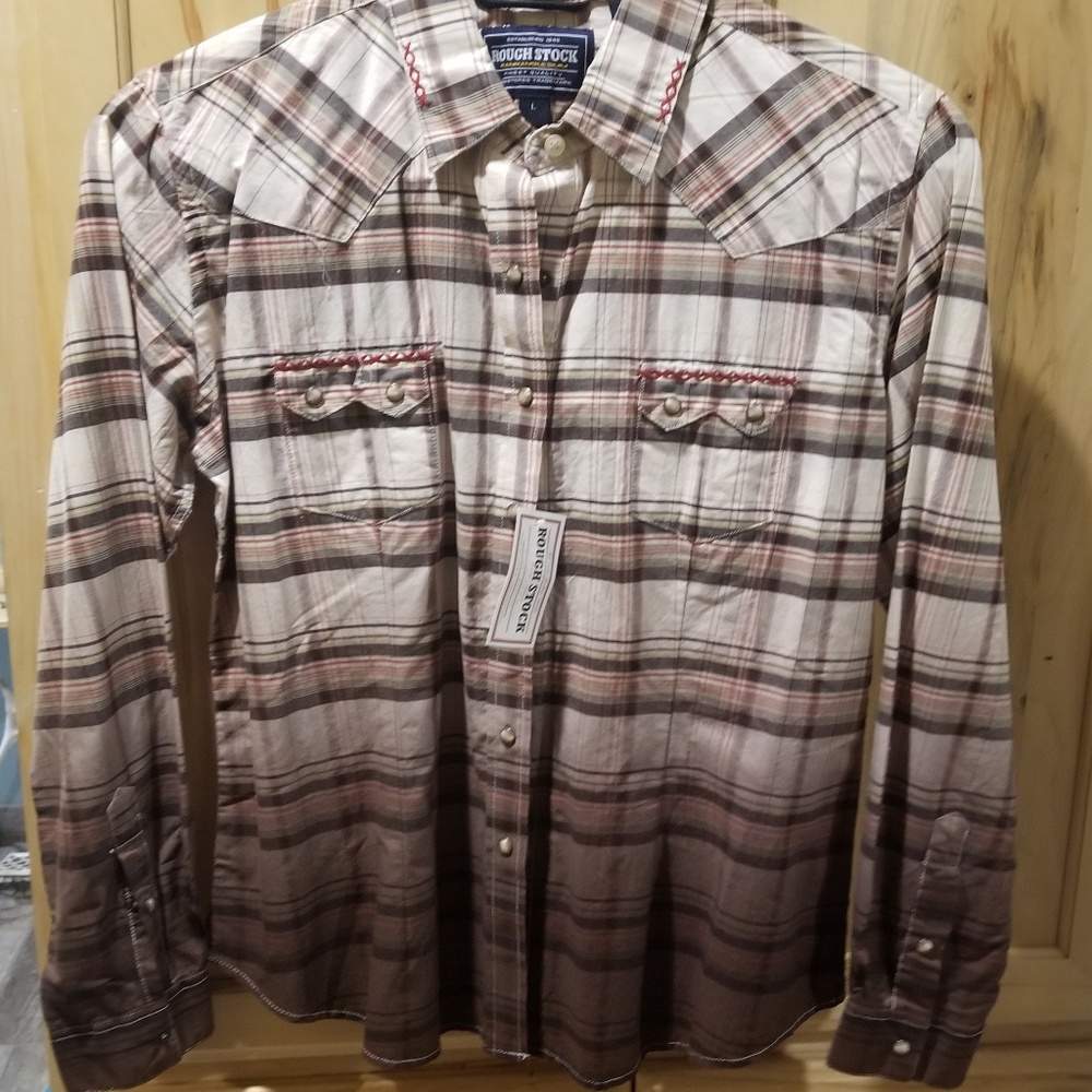 Rough stock button down dress shirt